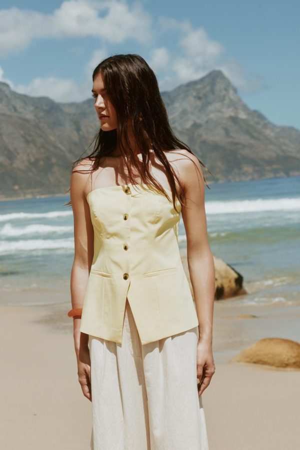 COLETE/CAI-CAI VILA - VIHANDI VEST - Regular Fit - Yellow Pale Banana