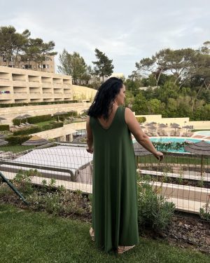 VESTIDO VERDE SEM MANGAS - TROPICAL BRASIL - TAM U