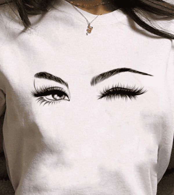 T-SHIRT OLHOS BRANCA ELLA BY TAM - Image 2
