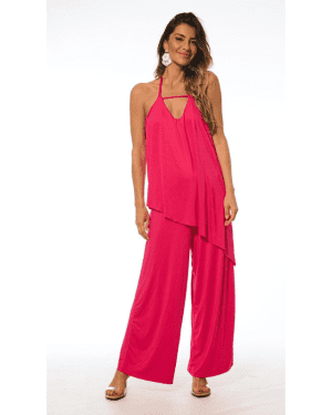 MACACÃO FOLHO ROSA FÚSCHIA TROPICAL BRASIL - TAM U