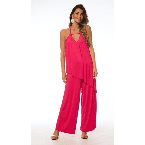MACACÃO FOLHO ROSA FÚSCHIA TROPICAL BRASIL - TAM U