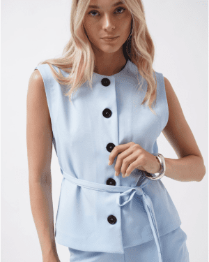 Colete formal azul pastel – ella by tam