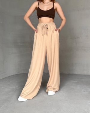 ELLA BY TAM <BR><BR> CALÇA PALAZZO BEGE