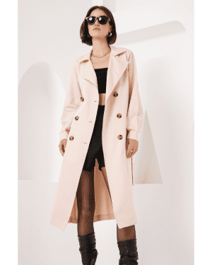 Trench coat comprido bege – ella by tam