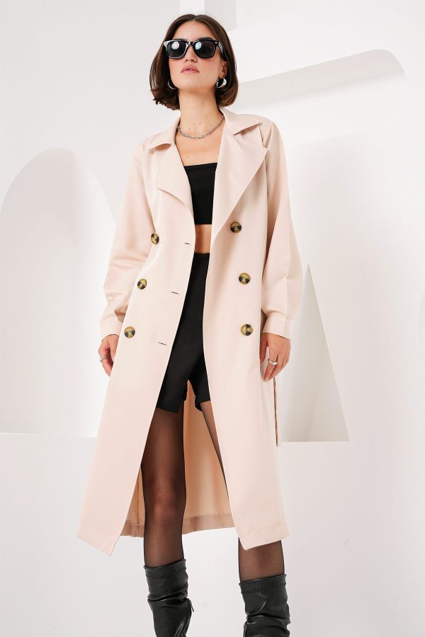 ELLA BY TAM<BR><BR> TRENCH COAT COMPRIDO - BEGE - Image 2