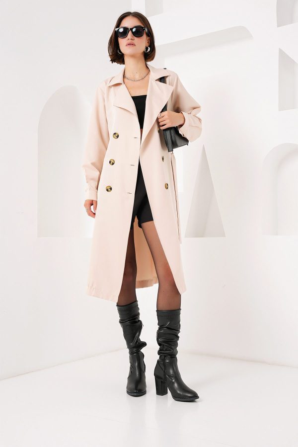 ELLA BY TAM<BR><BR> TRENCH COAT COMPRIDO - BEGE - Image 5