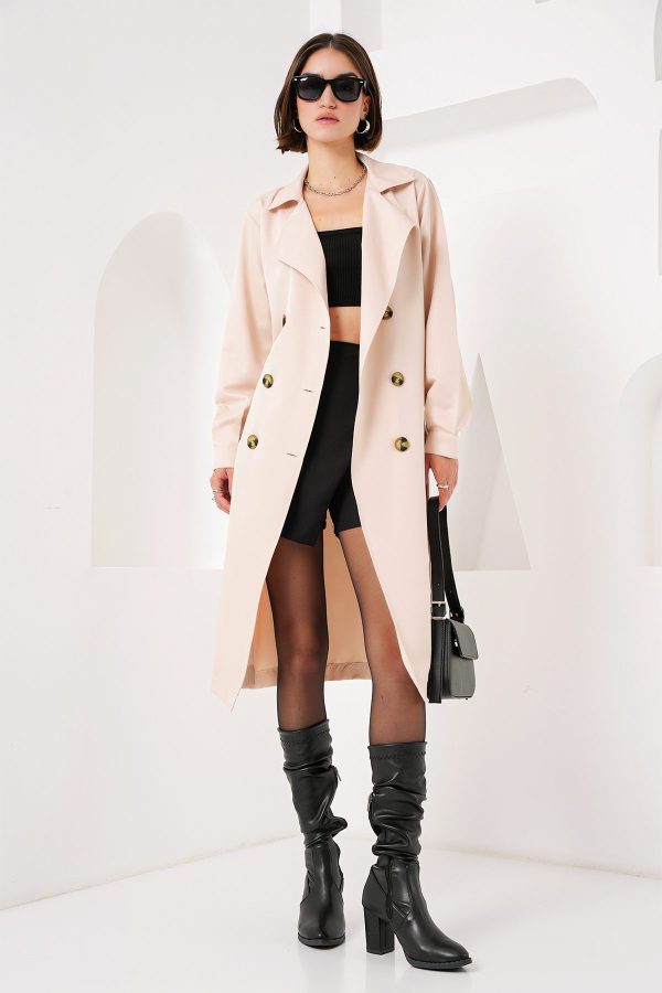 ELLA BY TAM<BR><BR> TRENCH COAT COMPRIDO - BEGE - Image 3