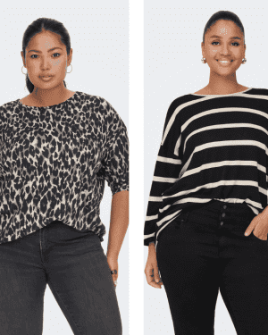 Blusa carmakoma – caralba 34 shirt – leopardo riscas