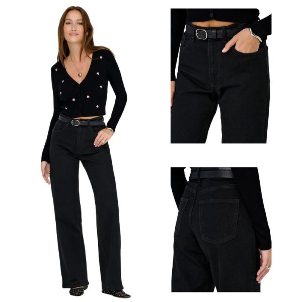 Jeans only – onljuicy rea670 hw – wide leg – black