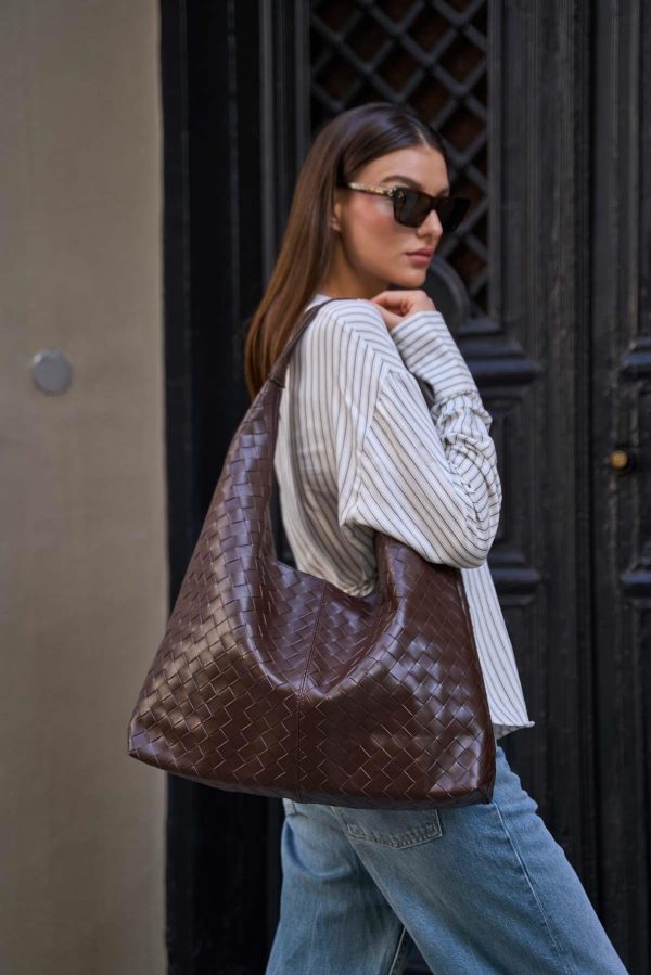 ELLA BY TAM <BR><BR>MALA MAXI - ECOPELE MARROM - Image 5
