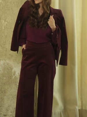 521065 calÇa veludo burgundy