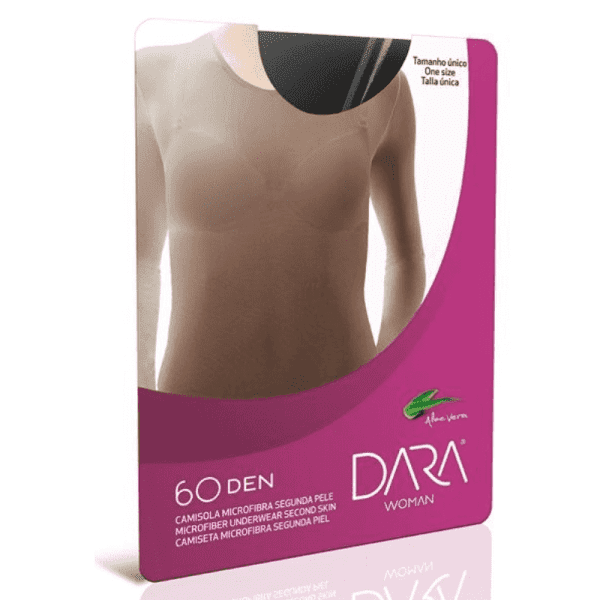Camisola microfibra dara – nude preto