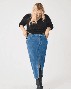 Carsiri front slit skirt dnm gua 3