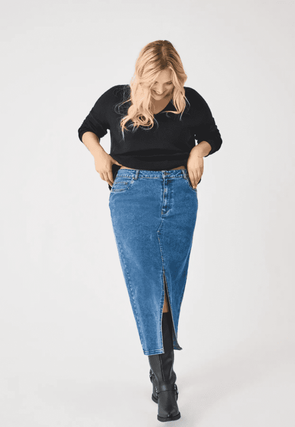 Carsiri front slit skirt dnm gua 3