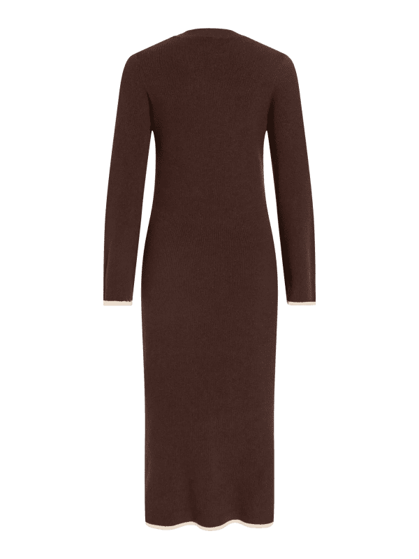 Vikerry o neck knit maxi dress 2