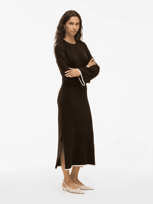 Vikerry o neck knit maxi dress 3