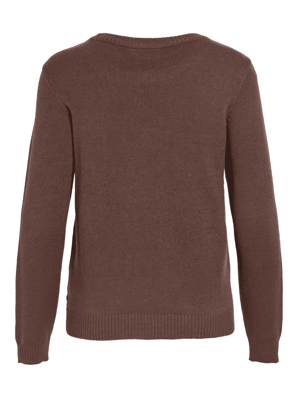 Viril o neck knit top coffee bean 2