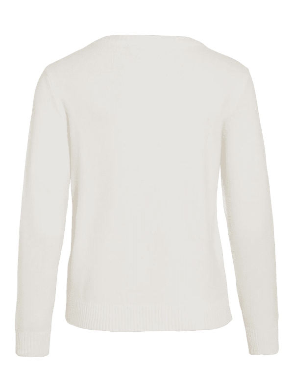 Viril o neck knit top white 2