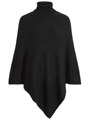Viril rollneck knit poncho 1