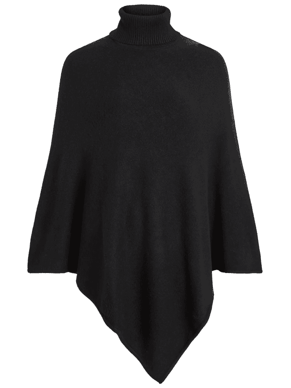 Viril rollneck knit poncho 1