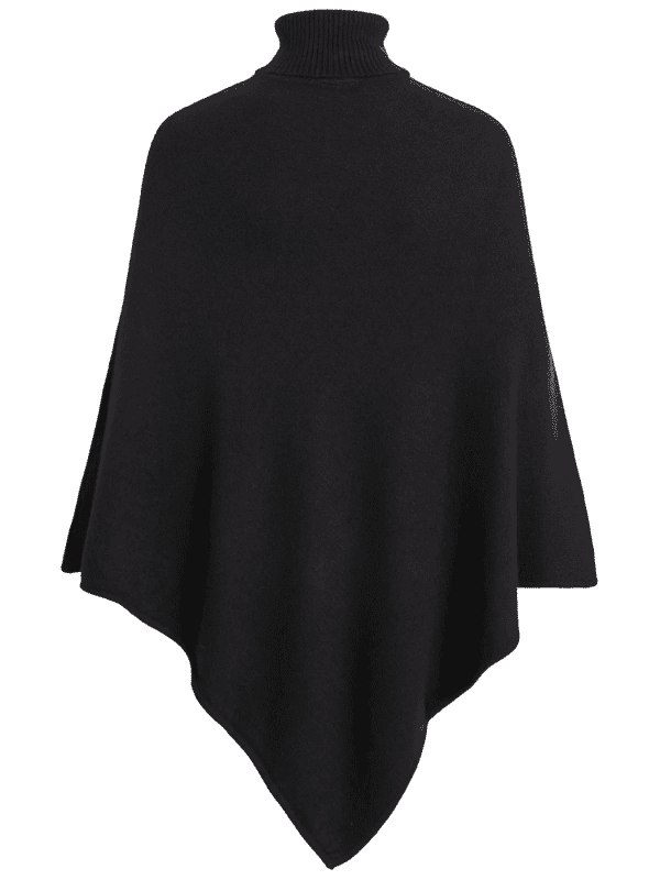 Viril rollneck knit poncho 2