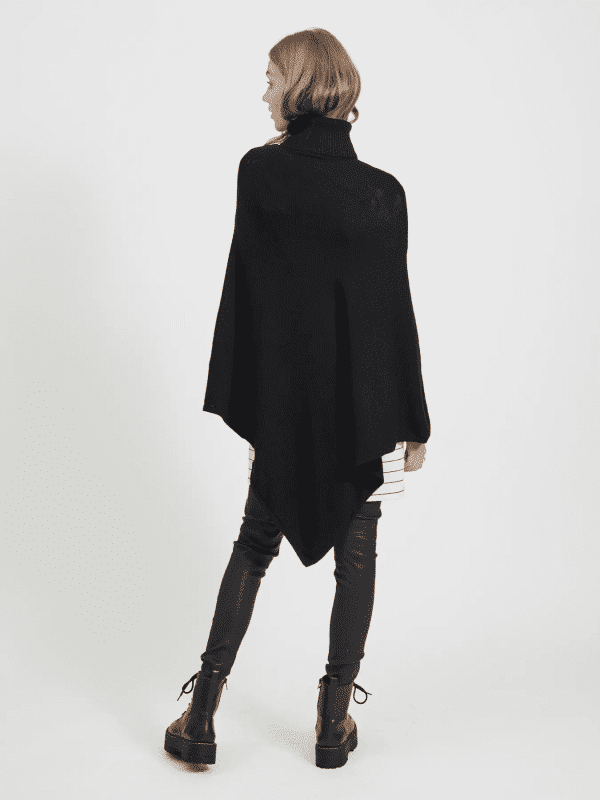 Viril rollneck knit poncho 4