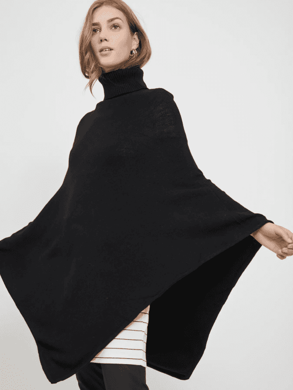 Viril rollneck knit poncho 5