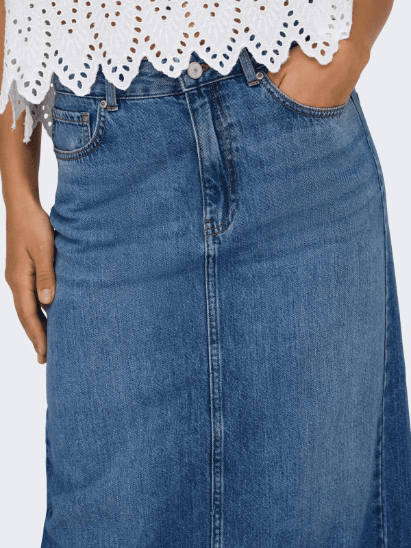 Onllumi midi back slit skirt 4