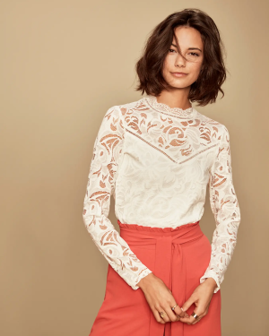 VISTASIA LACE SHIRT WHITE