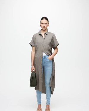 VIHULA MIDI SHIRT DRESS falcon